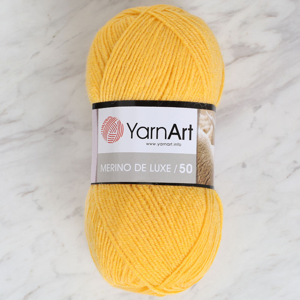 Yarnart Merino De Lüx 50 Sarı El Örgü İpi - 586